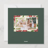 Winter Garden | Square Holiday-fotokaart Feestdagenkaart (Achterkant)