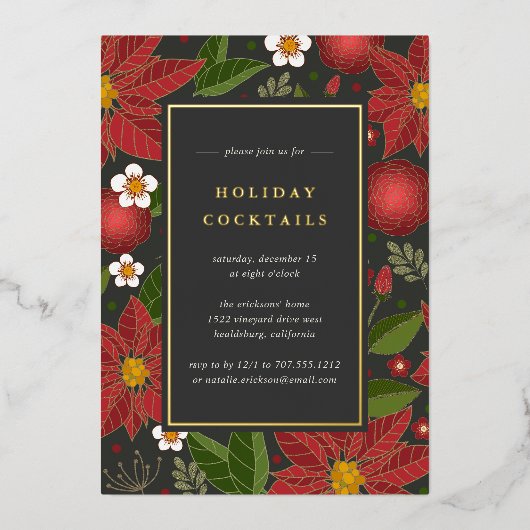 Winter Garden | Vakantiegangers Folie Uitnodiging (Voorkant)