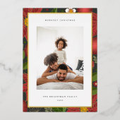 Winter Garden | Verticale foto Folie Feestdagenkaart (Voorkant)