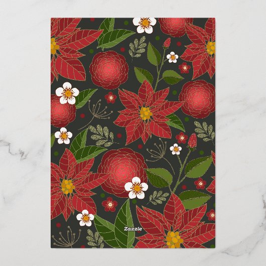 Winter Garden | Verticale foto Folie Feestdagenkaart (Achterkant)