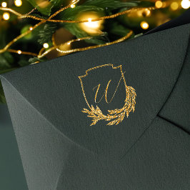 Winter Garland kalligrafie Script Monogram Crest Rubberstempel