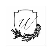 Winter Garland kalligrafie Script Monogram Crest Rubberstempel (Afrduk)