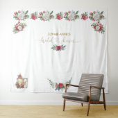 Winter Garland Kerst Bruidsfeest Foto Achtergrond Wandkleed (In Situ (horizontaal))