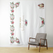 Winter Garland Kerst Bruiloftsshower Foto Achtergr Wandkleed (In situ)