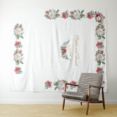 Winter Garland Kerstmis Bruiloft Photo Booth Achte Wandkleed (In Situ (horizontaal))