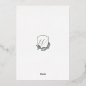 Winter Garland krans Joy Script Foto & Monogram Folie Feestdagenkaart (Achterkant)