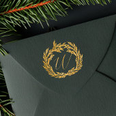Winter Garland krans kalligrafie Monogram Crest Rubberstempel