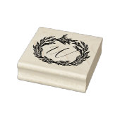 Winter Garland krans kalligrafie Monogram Crest Rubberstempel (Stempel)