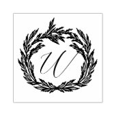Winter Garland krans kalligrafie Monogram Crest Rubberstempel (Afrduk)