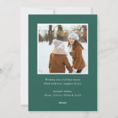 Winter Garland Lijst Foto Vakantie Kaart (Achterkant)