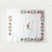 Winter Garland Xmas Weddenschap Foto Booth Backdro Wandkleed (Voorkant (horizontaal))