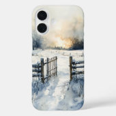 Winter Gate at Sunrise Case-Mate iPhone Case (Achterkant)
