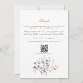 Winter gebladerte Elegant script alles in één brui Kaart (Achterkant)