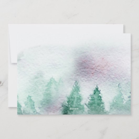 Winter gebladerte en dennenappel grens Nieuwjaar Feestdagenkaart (Achterkant)