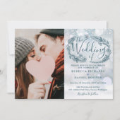 Winter gebladerte foto alles in een bruiloft kaart (Voorkant)