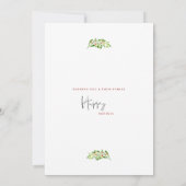 Winter gebladerte foto moderne kerst (Achterkant)