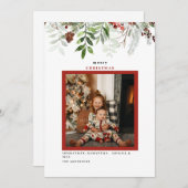 Winter gebladerte foto moderne kerst (Voorkant / Achterkant)