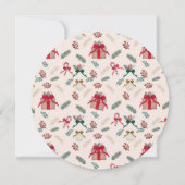 Winter gebladerte kerstcadeaus krans kaart (Achterkant)