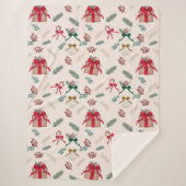 Winter gebladerte kerstcadeaus sherpa deken (Voorkant)