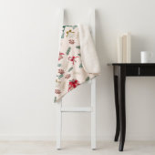 Winter gebladerte kerstcadeaus sherpa deken (In situ)