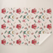 Winter gebladerte kerstcadeaus sherpa deken (Voorkant (horizontaal))