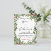 Winter gebladerte Nieuw Home Vakantie Verhuizen Briefkaart (Staand voorkant)