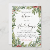 Winter gebladerte Nieuw Home Vakantie Verhuizen Feestdagenkaart (Voorkant)