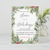 Winter gebladerte Nieuw Home Vakantie Verhuizen Feestdagenkaart (Staand voorkant)