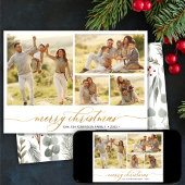 Winter gebladerte Script 4 Fotocollage Kerstmis Feestdagenkaart