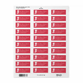 Winter gebreide kerst kous Adresetiketten Etiket (Full Sheet)