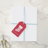 Winter gebreide kerst kous cadeau Labels Cadeaulabel (Met Touw)