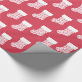 Winter gebreide kerst kous inpakpapier (Hoek)