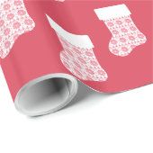 Winter gebreide kerst kous inpakpapier (Rol Hoek)