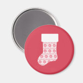 Winter gebreide kerst kous magneet (Voorkant / Achterkant)