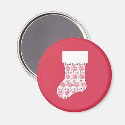 Winter gebreide kerst kous magneet (Voorkant / Achterkant)