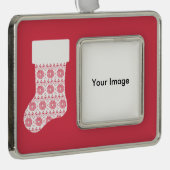 Winter gebreide kerst kous Ornament (Rechts)