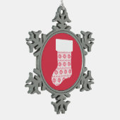 Winter gebreide kerst kous Ornament (Links)