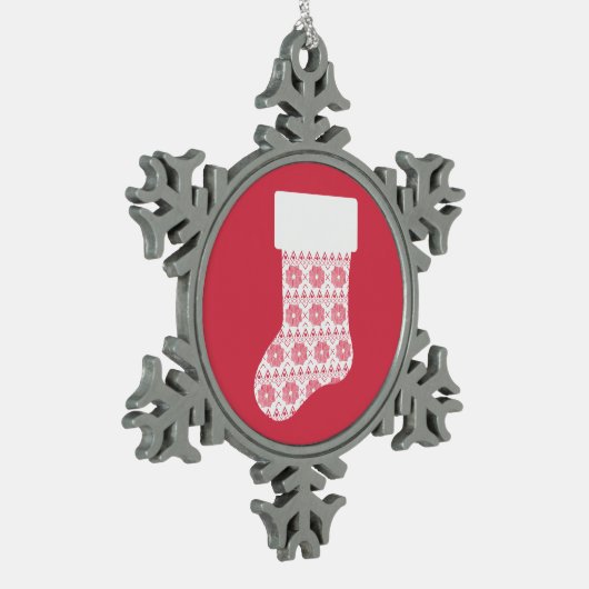 Winter gebreide kerst kous Ornament (Links)