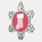 Winter gebreide kerst kous Ornament (Rechts)
