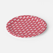 Winter gebreide kerst kous papier Borden Papieren Bordje (Gekanteld)