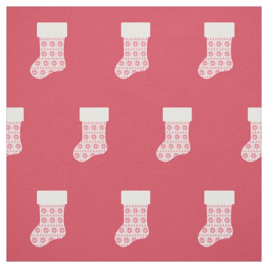 Winter gebreide kerst kous stof (Swatch)