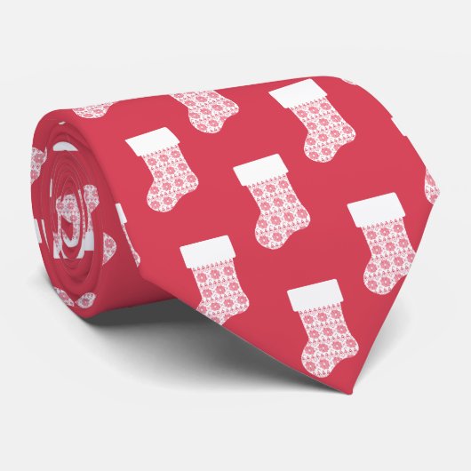 Winter gebreide kerst kous Stropdas (Opgerold)