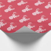 Winter gebreide kerst rendier inpakpapier (Hoek)