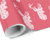 Winter gebreide kerst rendier inpakpapier (Rol Hoek)