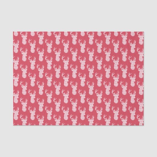Winter gebreide kerst rendier weefsel papier (Voorkant)