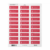 Winter gebreide kerst rendieren Adresetiketten Etiket (Full Sheet)