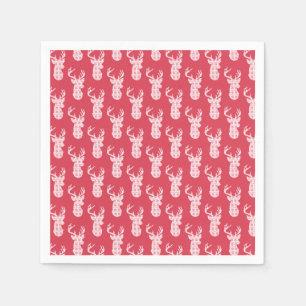Winter gebreide kerst rendieren papier servetten