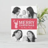 Winter gebreide kerst rendieren vakantie Kaart (Staand voorkant)