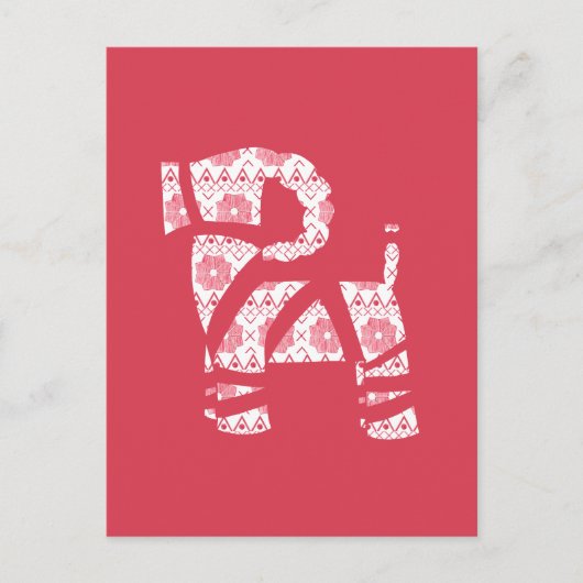 Winter gebreide kerst Yule Bock Briefkaart (Voorkant)