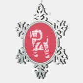 Winter gebreide kerst Yule Bock Ornament (Rechts)